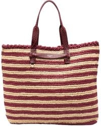 Dolce & Gabbana - Striped Raffia Tote Bag - Lyst