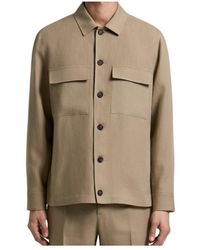 Peserico - Button-Up Shirt Jacket - Lyst