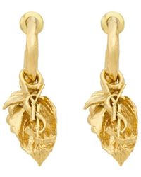 Saint Laurent - Cassandre Berry Charm Hoop Earrings - Lyst