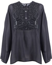 P.A.R.O.S.H. - P.A.R.O..H. Sequin Embellished Blouse - Lyst