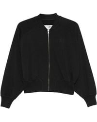 MM6 by Maison Margiela - Logo Embroidered Zip-Up Bomber Jacket - Lyst