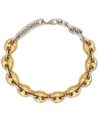 Rabanne - Two-Toned Chain-Linked Necklace - Lyst