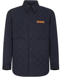 Bottega Veneta - Long-Sleeved Quilted Overshirt - Lyst