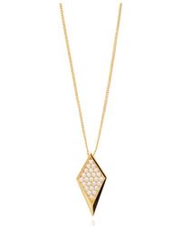Versace - Blade Crystal Necklace - Lyst