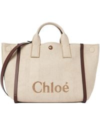 Chloé - Chloé Carry Logo Detailed Tote Bag - Lyst