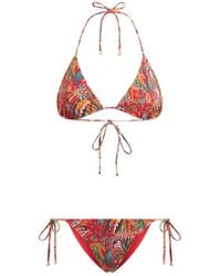 Etro - Bikini With Paisley Foliage Motif - Lyst