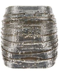 DSquared² - Ruched Sequinned Mini Skirt - Lyst