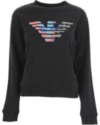 Emporio Armani - Round-Necked Logo Sweater - Lyst