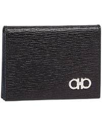 Ferragamo - Ferragamo Gancini Logo Plaque Bi-Fold Wallet - Lyst