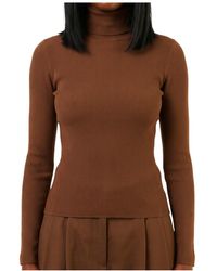 Max Mara - Wool Yarn Polo-Neck Sweater - Lyst