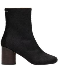 MM6 by Maison Margiela - Block-Heel Ankle Boots - Lyst
