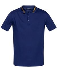 Versace - Medusa-Embroidered Short-Sleeved Polo Shirt - Lyst