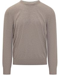 Brunello Cucinelli - Crewneck Knitted Jumper - Lyst