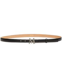Max Mara - Logo Plaque Buckle Belt - Lyst