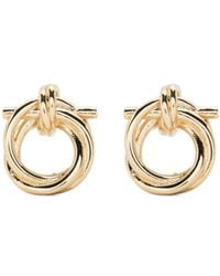Ferragamo - Ferragamo Twisted Gancini Earrings - Lyst