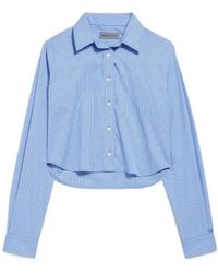 Balenciaga - Striped Long-Sleeve Shirt - Lyst