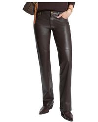 MICHAEL Michael Kors - Straight-Leg Leather Pants - Lyst