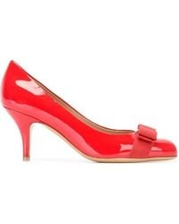 Ferragamo - Carla 75Mm Leather Pumps - Lyst