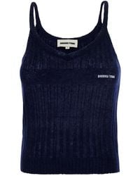 ShuShu/Tong - Kid Mohair V-Neck Knit Cami Top With Spaghetti Straps - Lyst