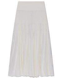 Alaïa - Alaïa High Waist Pleated Skirt - Lyst