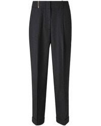 Peserico - Pleated Straight Leg Trousers - Lyst