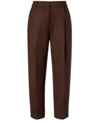TOTEME - Pleated Cropped Straight Pants - Lyst