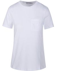 Max Mara - Logo Embroidered Crewneck T-Shirt - Lyst