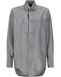 DARKPARK - Carla Lurex Denim Oversized Shirt - Lyst
