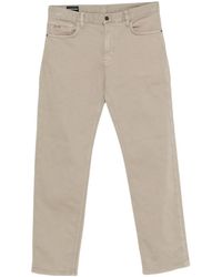 Emporio Armani - Logo-Patch Five-Pocket Jeans - Lyst