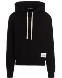 Jil Sander - Logo Patch Long-Sleeved Hoodie - Lyst