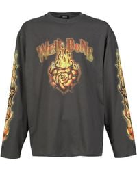 we11done - Crew Neck Long-Sleeved T-Shirt - Lyst