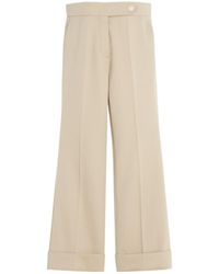 Lanvin - Wide-Leg Cropped Pants - Lyst