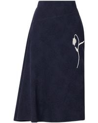 Erdem - Floral-Jacquard Cotton-Blend Midi Skirt - Lyst