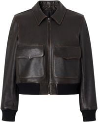 Nili Lotan - Cropped Leather Jacket - Lyst