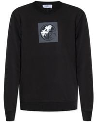 Stone Island - Logo Printed Crewneck Sweatshirt - Lyst