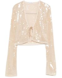 Oséree - Oséree Marylin Sequin V-Neck Top - Lyst