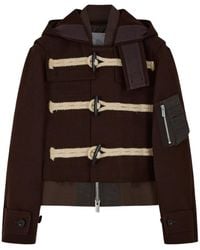 Sacai - Toggle-Fastening Hooded Jacket - Lyst
