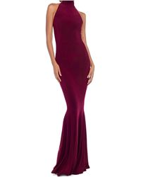 Norma Kamali - Halterneck Fitted Long Dress - Lyst