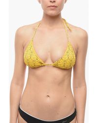 KARL LAGERFELD - Triangle Bikini Top With All-Over Print - Lyst