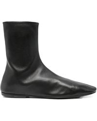 Dries Van Noten - Leather Sock Booties Shoes - Lyst