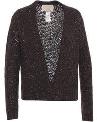 Kaos - Open-Knit Sequined Cardigan - Lyst