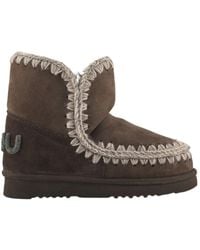 Mou - Eskimo 18 Glitter Logo Slip-On Ankle Boots - Lyst