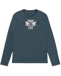 EA7 - Logo Printed T-Shirt - Lyst