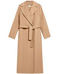 Max Mara - Wool Drap Wrap Coat - Lyst