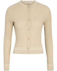 Tod's - Striped Trims Cotton-Knit Cardigan - Lyst