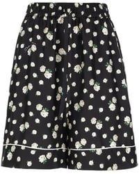 Dolce & Gabbana - Relaxed Shorts Elastic Waistband Floral Piping - Lyst