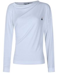 Vivienne Westwood - Orb Logo Draped Long-Sleeve Top - Lyst