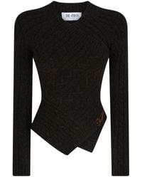 The Attico - Cable-Knit Asymmetric Sweater - Lyst