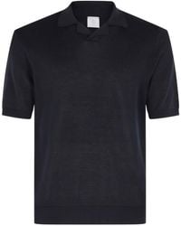 Eleventy - Short-Sleeved Knitted Polo Shirt - Lyst