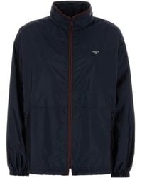 Prada - Navy Blue Re-nylon Windbreaker - Lyst